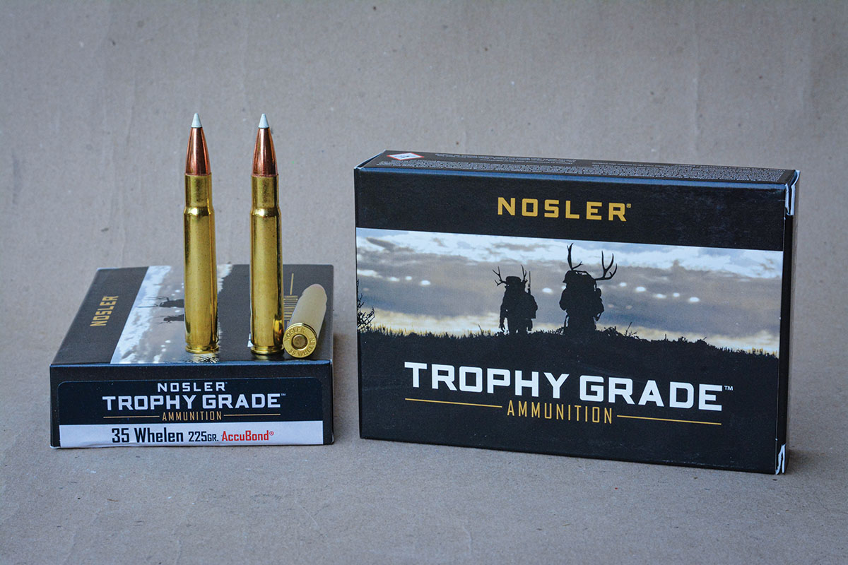 The 35 Whelen is a truly outstanding medium bore that offers excellent performance on heavier species, while producing comparatively modest recoil.